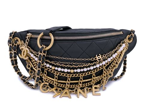 chanel waist chain|chanel fanny pack with chains.